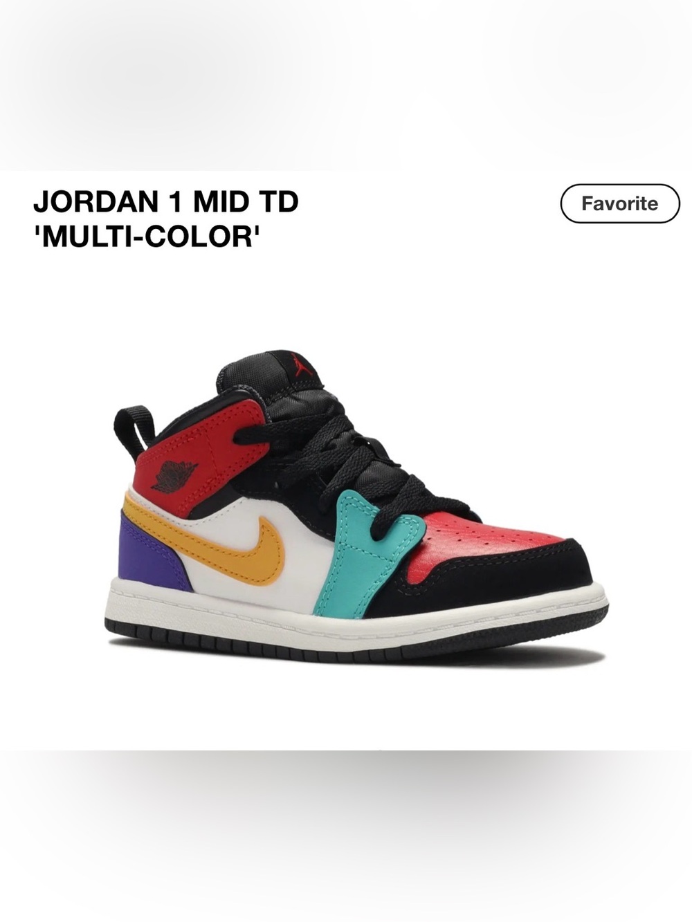 Jordan Kids Multicolor High-Top Sneakers - Red, Teal, Black & Gold